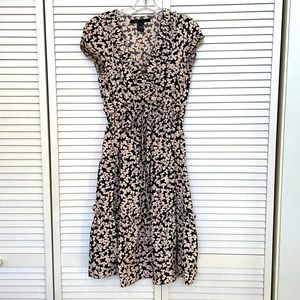 Marc Jacobs Floral Silk Tiered Dress Raw Ruffled Edges and Adjustable Waist